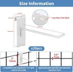 20Pcs Gridwall Hooks, Metal Grid Panel Hanging Peg Hooks, Grid Wall Accessory - Image 2