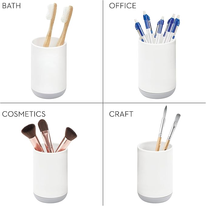 iDesign Toothbrush Holder for Normal Toothbrushes, Spin Brushes, and Toothpaste - Image 3