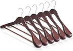 HOUSE DAY Wood Suit Hangers for Men, Wide Shoulder Wooden Hangers by HOUSEDAY