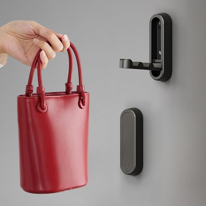 Foldable Coat Hooks, Folding Coat Hooks, Invisible Folding Single Retractable - Image 2