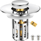 Bathroom Sink Stopper-All Metal Sink Stopper-Universal Fit 99% Bathroom Sink by Unknown