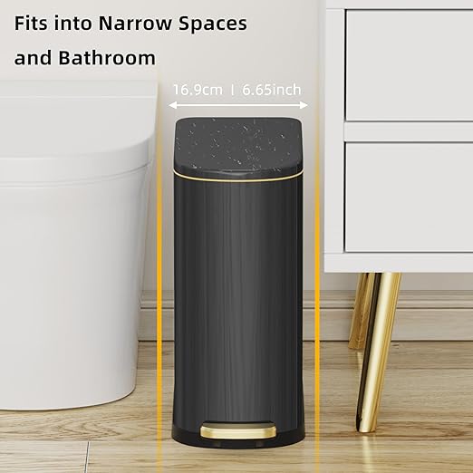 2.6 Gallon Slim Bathroom Trash Can - Image 2