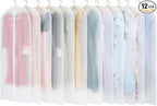 12 Pack Garment Bags for Hanging Clothes by Carbrea