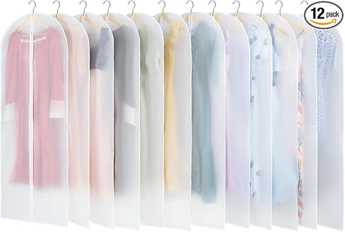 12 Pack Garment Bags for Hanging Clothes by Carbrea