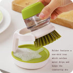 Dish Brush with Soap Dispenser, Dishwashing Kitchen Scrub Brushes Dish Scrubber - Image 4