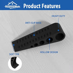HOMOTEK 2 Pack Wedge Rubber Door Stops Door Chucks Stoppers Wall Protector - Image 3