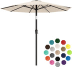 AreShark 9 FT Patio Umbrella for Outdoor, Outdoor Table Umbrella with Push Button Tilt and Crank, Outdoor Patio Umbrellas with 8 Sturdy Ribs for Market, Garden, Pool (Cream-white) - Image 2