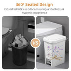 MOPALL Slim Bathroom Trash Can - Image 4