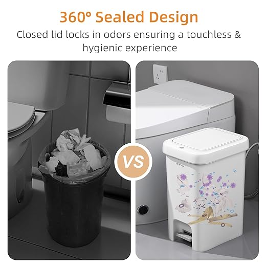 MOPALL 21.5L/5.7Gal Slim Bathroom Trash Can - Image 4
