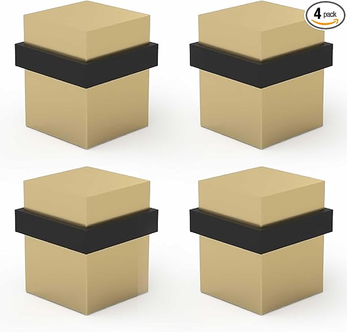 Mega Handles Square Floor Door Stopper, Quickly Installed Wall Protector Stopper by MegaHandles