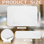 4 Pcs Absorbent Diatomaceous Dish Drying Mat Set White Non Slip 12x8in ＆ 9x3in - Image 2