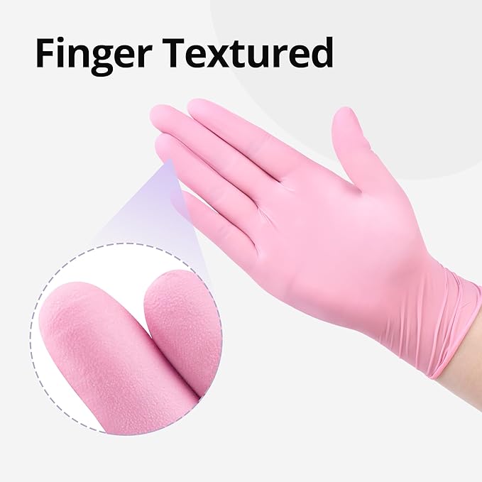 Nitrile Exam Gloves, 4 Mil, Cherry Blossom, Food Safe Gloves Disposable Latex - Image 5