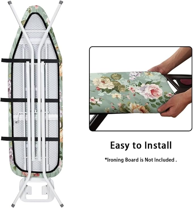 Flower Iron Board Cover with Padding Standard Size Ironing Pad Covers - Image 4