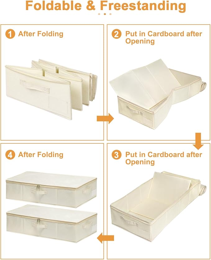 punemi Underbed wedding dress storage box, 2 Pack Clothing Storage Bags - Image 8