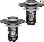 Hibbent 2 Pack 3 in 1 Bathroom Sink Drain Strainer, Universal Pop Up Stopper by Hibbent