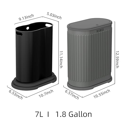 1.8 Gallons Small Stainless Steel Trash Can - Image 5