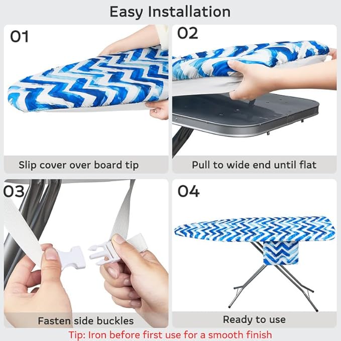 FIOBEE Ironing Board Cover and Pad Extra Thick Iron Board Pad - Image 7