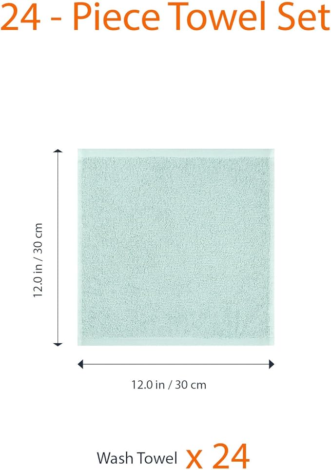 Amazon Basics face Towels for bathroom, 100% Cotton Extra Absorbent washcloth - Image 4