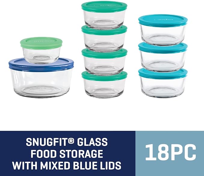 Anchor Hocking 18 Piece Glass Storage Containers - Image 7