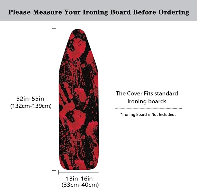Blood Hands Ironing Board Cover Standard Size Halloween Ironing Board Dust - Image 5
