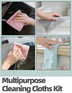 24PCS Kitchen Dishcloth, Microfiber Washcloth, Soft Cleaning Cloths, Coral - Image 7