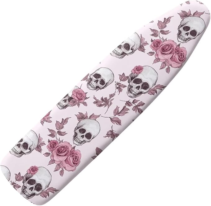 Ironing Board Covers Skull Pink Rose Stretchy Iron Board Cover and Pad by Tomeusey