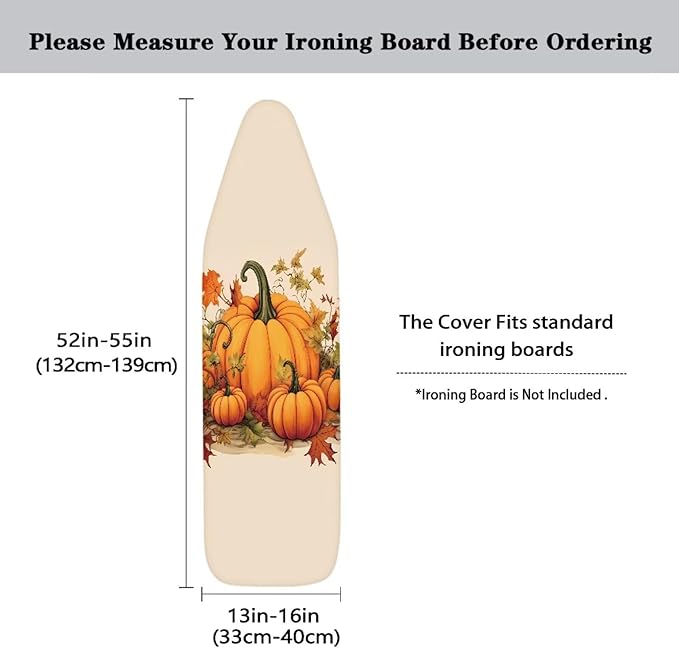 ZDCUSTOM Orange Pumpkins Ironing Board Cover 13x52 Inch Standard Ironing Board - Image 5
