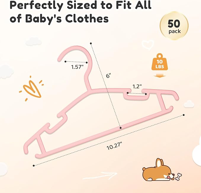 Kids Plastic Hangers, Baby Clothes Hangers - Image 2