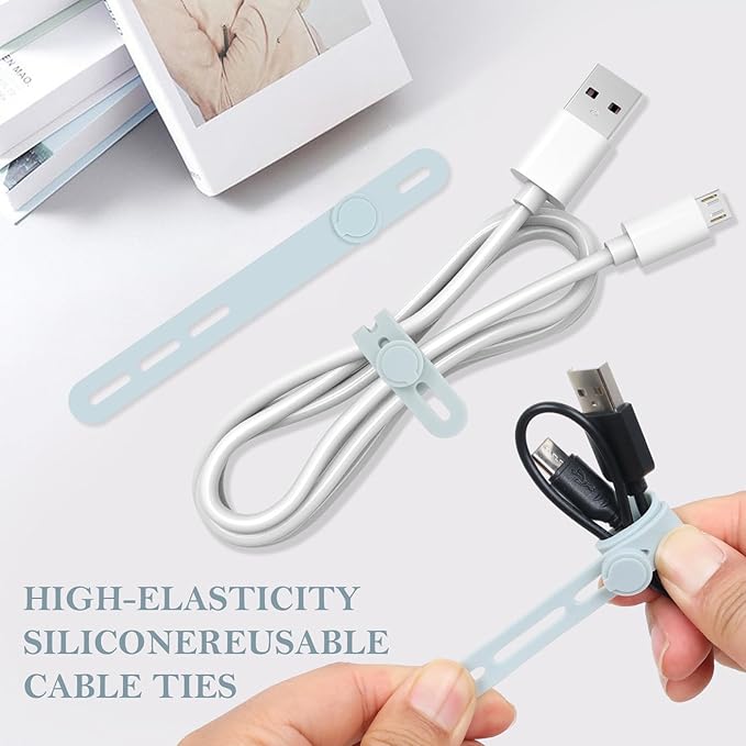 Donruby 30Pcs Silicone Cable Ties - Image 3