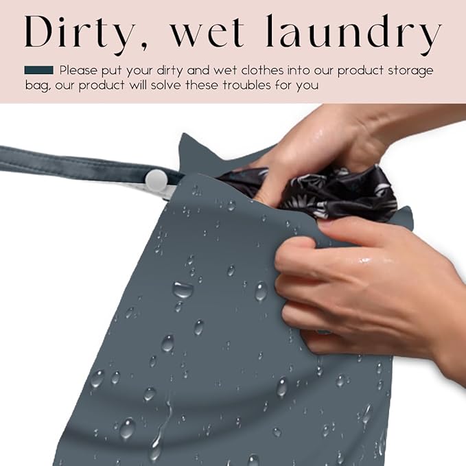 Waterproof Wet Bag for Swimsuit, Travel Beach Wet Dry Bag, Hidden Zipper - Image 3