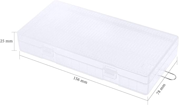 2 Pack 8 Cell 18650 Plastic Battery Storage Case - Image 2