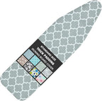Ironing Board Cover and Pad Standard Size 15" x 54", 3 Pairs of Hook and Loop by LCLW