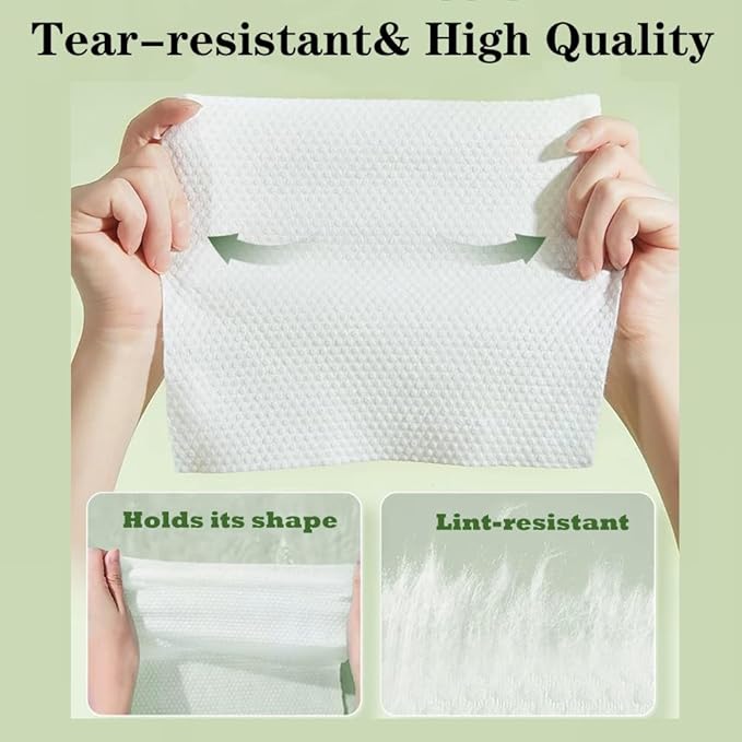 【Large Pack】Disposable Face Towels 160 Count, Hanging Design100% Bio-based - Image 4
