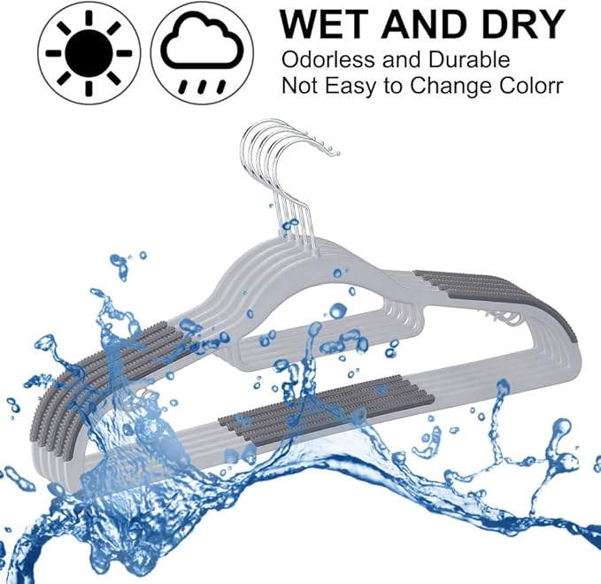 Coat Hangers, Space-Saving, Super Non-Slip, 11lb Weight Capacity - Image 6