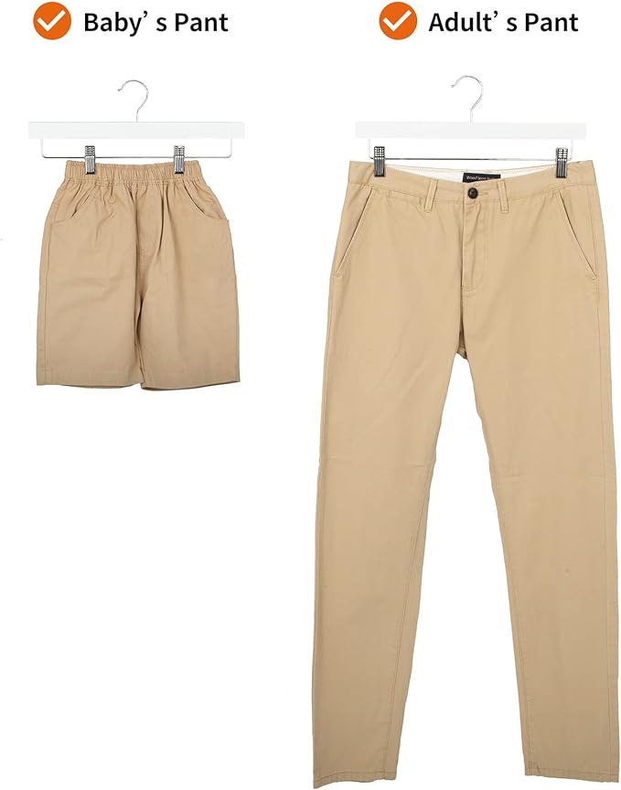 Amazon Basics Durable Wooden Pants and Skirt Hangers - Image 3