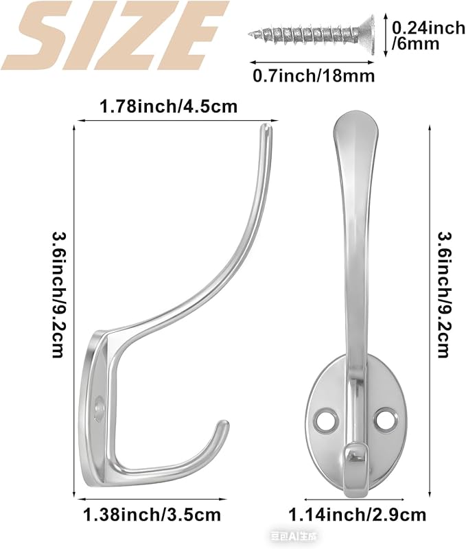 10 Pack Coat Hooks Wall Mounted - Image 5