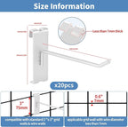 20Pcs Gridwall Hooks, Metal Grid Panel Hanging Peg Hooks, Grid Wall Accessory - Image 2