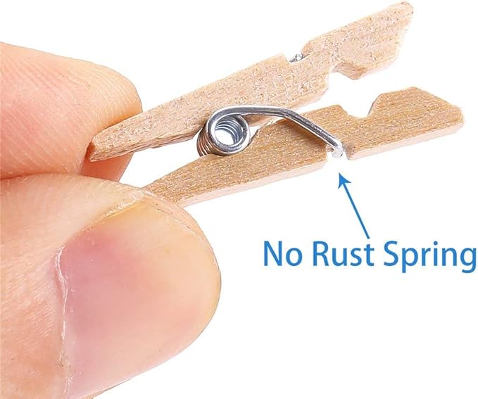 DIYASY 120 Pcs Mini Wood Clothespins, 1 Inch Small Craft Wooden Clips - Image 4