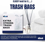 Plasticplace 6 Gallon Trash Bags White Drawstring Garbage Can Liners, 17” x 20” - Image 3