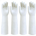 White Nitrile Rubber Gloves Large, Long Sleeve Thickened Reusable, 18inch by JinglikangHomeFurnishingsFla
