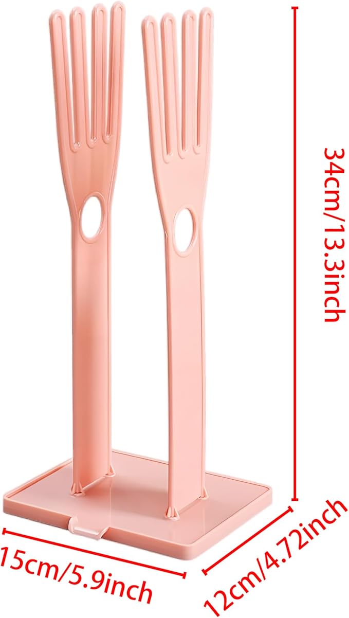 Kitchen Glove Holder Stand Dryer Rack Reusable Plastic Mitten Drying Organizer - Image 2