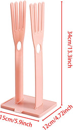 Kitchen Glove Holder Stand Dryer Rack Reusable Plastic Mitten Drying Organizer - Image 2