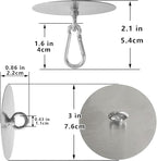 Adhesive Ceiling Hooks 4 Pack Stainless Steel Sticky Pad Eye Plate Snap Hooks - Image 5