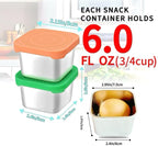 6Pack 6oz Stainless Steel Snack Containers - Image 2