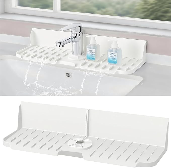 Silicone Kitchen Countertop & Sink Splash Guard, Silicone Sink Faucet Drying Mat by Unknown