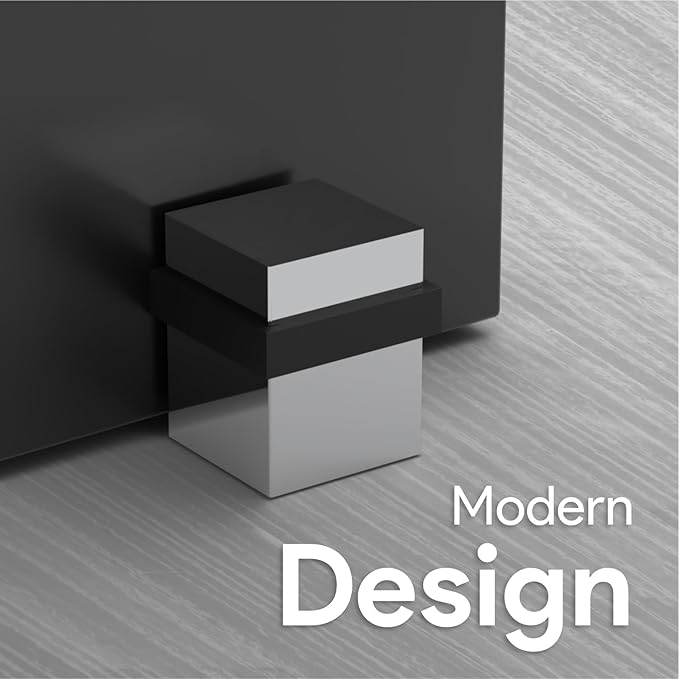 Mega Handles Square Floor Door Stopper, Quickly Installed Wall Protector Stopper - Image 4