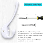 10 Pack Heavy Duty Dual Coat Hooks Wall Mounted - Image 4