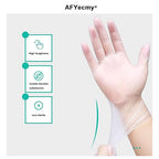 Clear Vinyl Gloves, Powder-Free & Latex-Free, Disposable Clear Gloves, Cleaning - Image 3