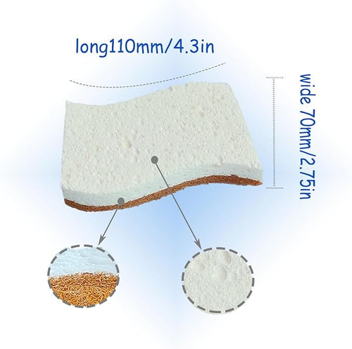 12Pcs Biodegradable Natural Kitchen Sponge - Image 2
