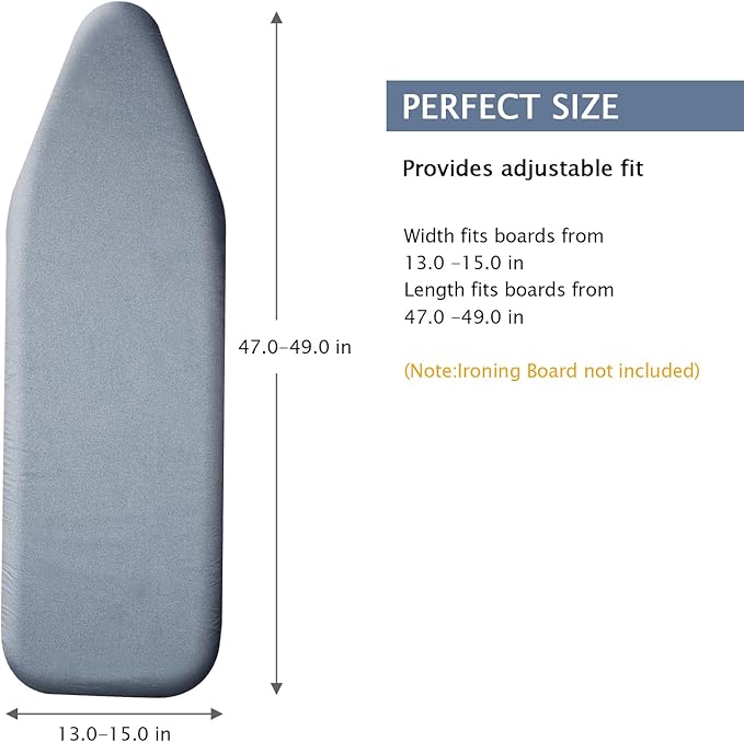 SheeChung Ironing Board Cover and Pad 15"x 49", Iron Board Cover - Image 2